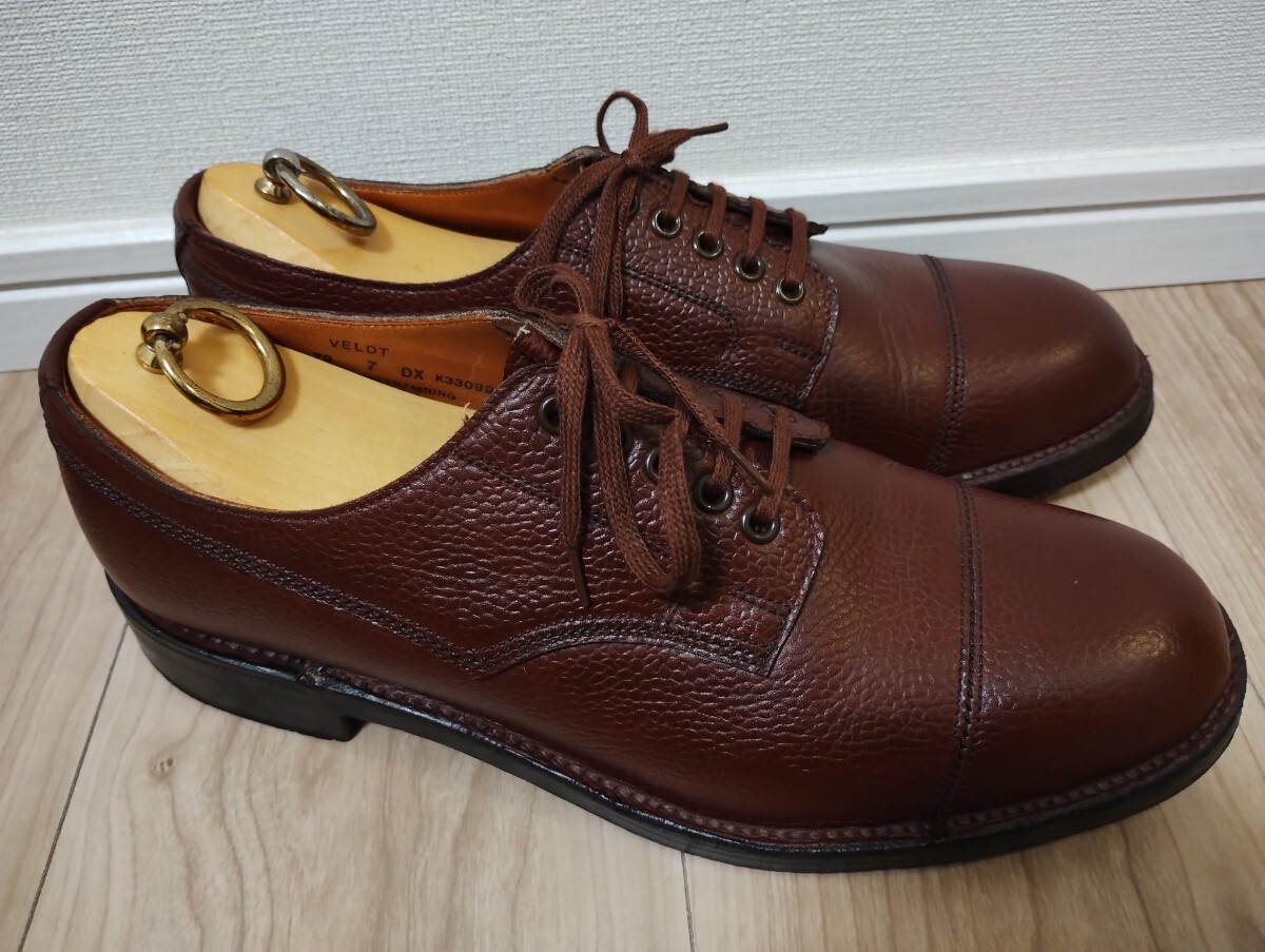 レア クロケット＆ジョーンズ ウイングチップ 茶 UK 7 25.5 ヴェルトショーン 英国製 ビンテージ トレーディングポスト別注 ケンゴン_画像1