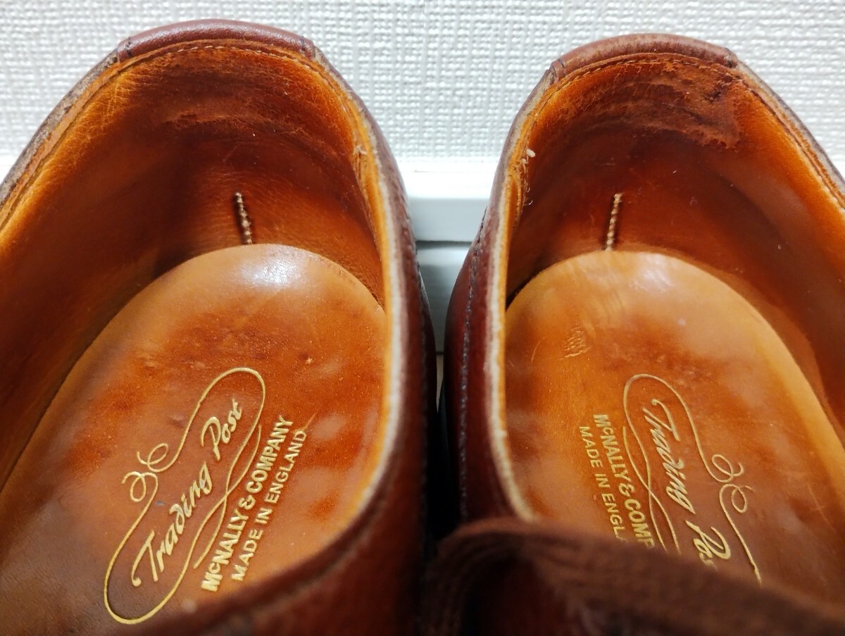 レア クロケット＆ジョーンズ ウイングチップ 茶 UK 7 25.5 ヴェルトショーン 英国製 ビンテージ トレーディングポスト別注 ケンゴン_画像8