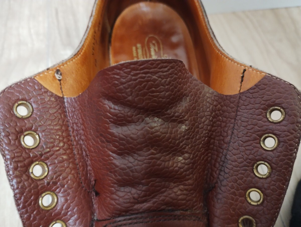 レア クロケット＆ジョーンズ ウイングチップ 茶 UK 7 25.5 ヴェルトショーン 英国製 ビンテージ トレーディングポスト別注 ケンゴン_画像10