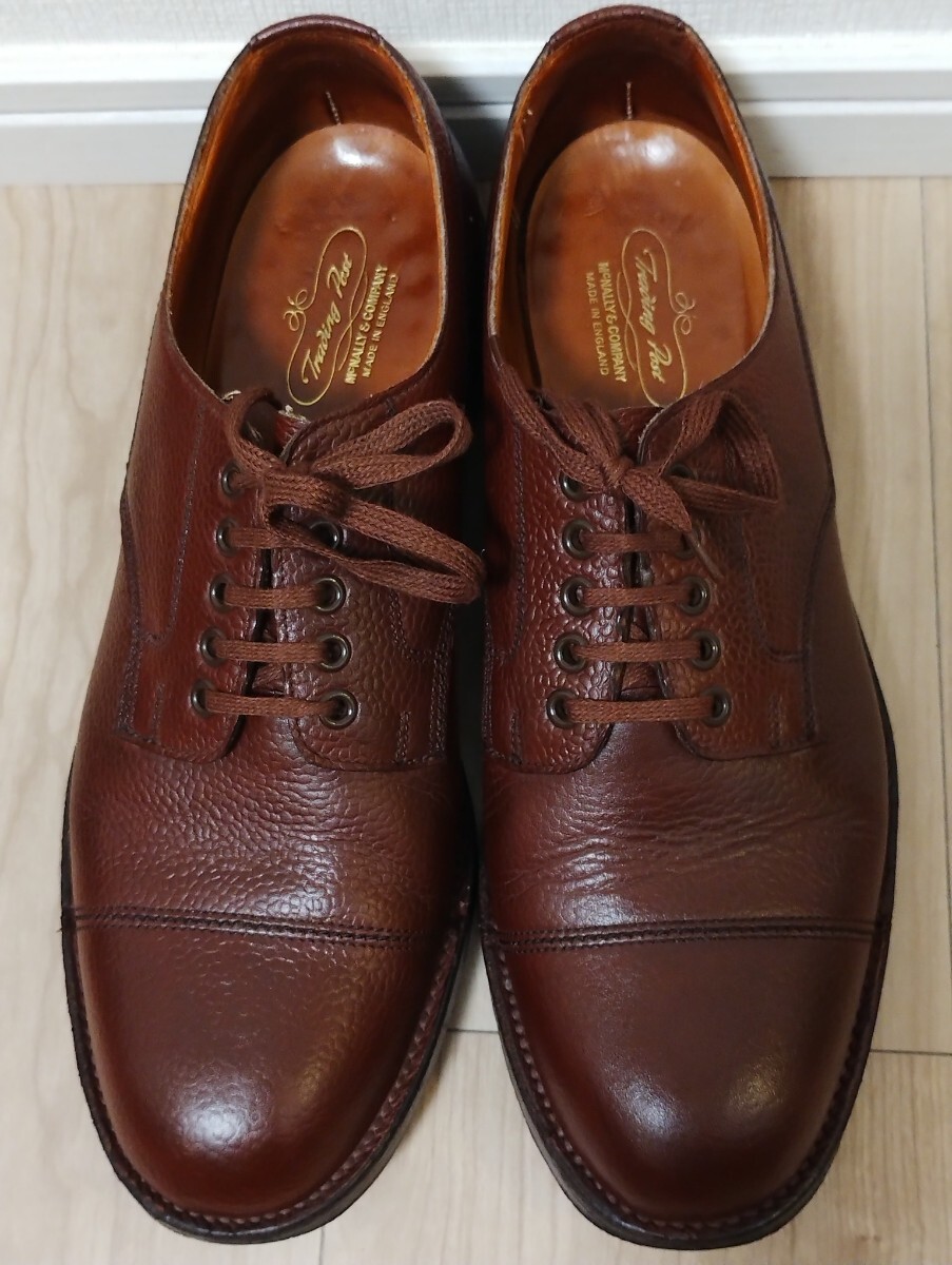 レア クロケット＆ジョーンズ ウイングチップ 茶 UK 7 25.5 ヴェルトショーン 英国製 ビンテージ トレーディングポスト別注 ケンゴン_画像6