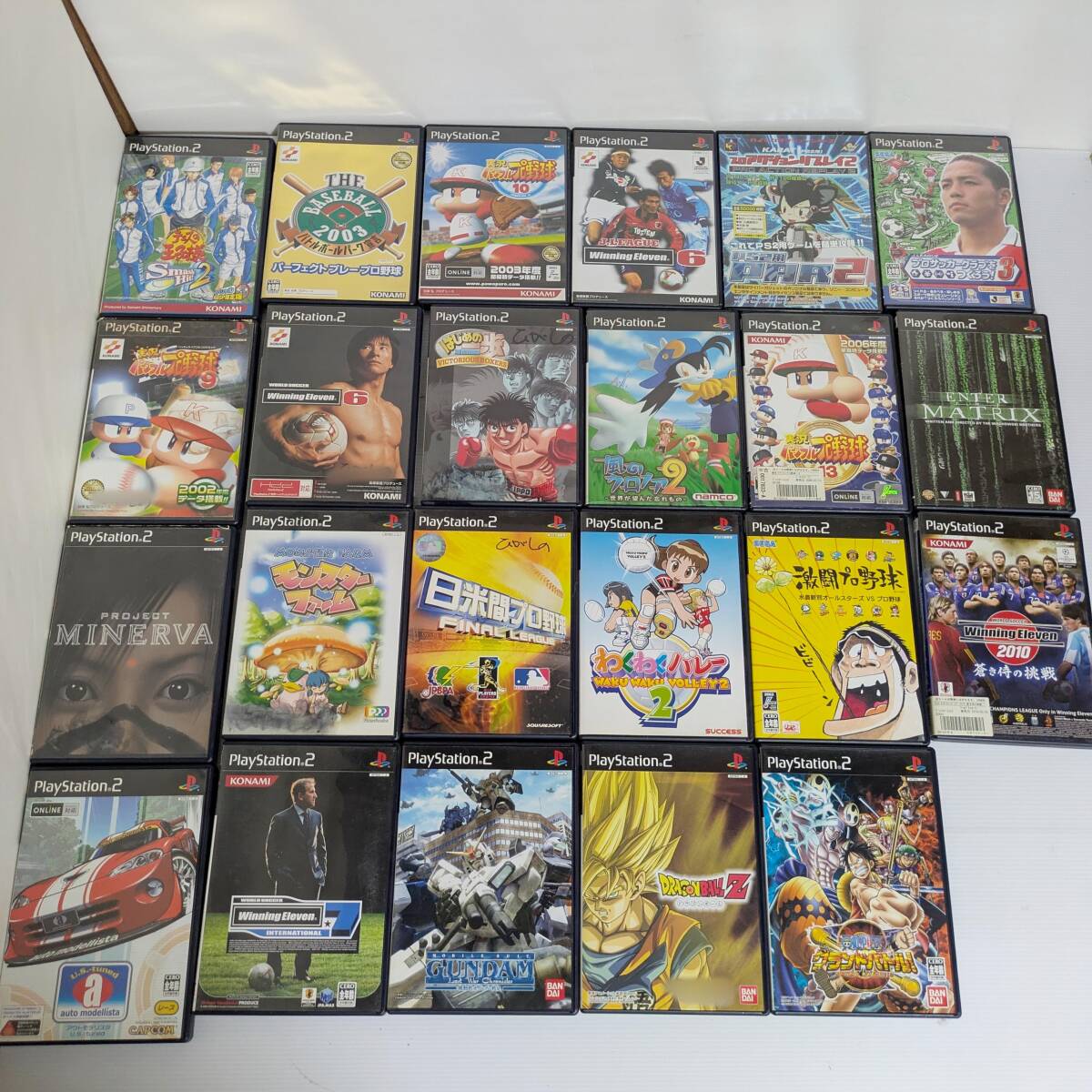 aa096【ジャンク】SONY PlayStation2 SCPH-30000 コントローラー(グリーン)付き 3個 ソフト22個付き_画像7