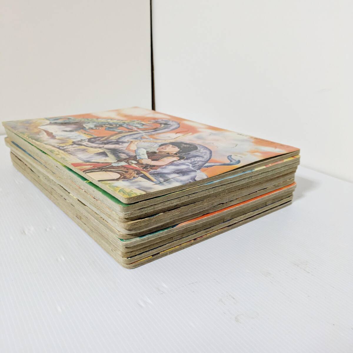 aa099 当時物 パズル ジャイアントロボ ジャングル大帝 サイボーグ007 黄金バットなど 12個まとめ レトロ アニメ おけいこばん 現状品_画像7