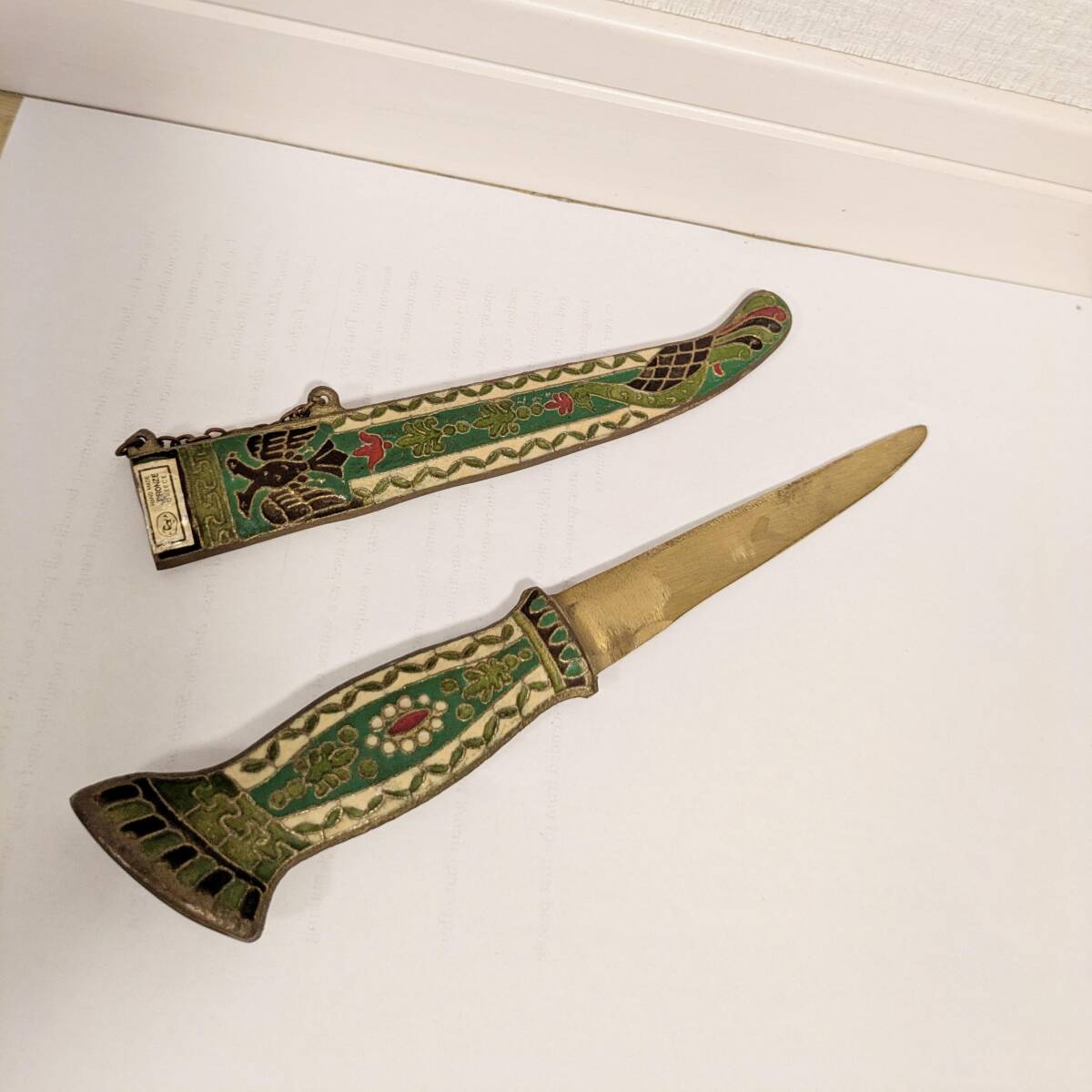 a1343 アンティーク ギリシャ ペーパーナイフ　中古_画像2