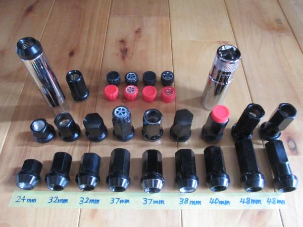 nut屋 17HEX鍛造超ロング貫通ナット48㍉ typeL ★M12×1.25ピッチ 内側防錆処理 16個set 送￥600 日産・スバル・スズキ他OEM車注意_画像9