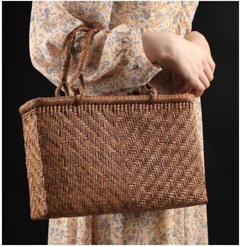 極上品 極美品★職人の手作り 限定★ 山葡萄かごバッグ 手編み山葡萄籠バッグ バスケット籐かご_画像2