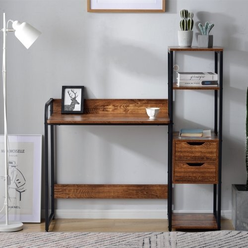 [ популярный товар ][ темно-коричневый ] компьютерный стол выдвижной ящик имеется 3 уровень полка есть компьютерный стол из дерева швейная машина шт. кабинет стол письменный стол . чуть более стол 0.7