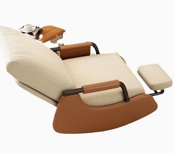 昼休みリクライニングチェアリクライニングチェア怠け者ソファ室内ベランダシングルソファ家庭用椅子リクライニングチェア_画像3