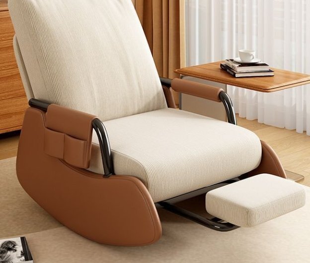 昼休みリクライニングチェアリクライニングチェア怠け者ソファ室内ベランダシングルソファ家庭用椅子リクライニングチェア_画像4