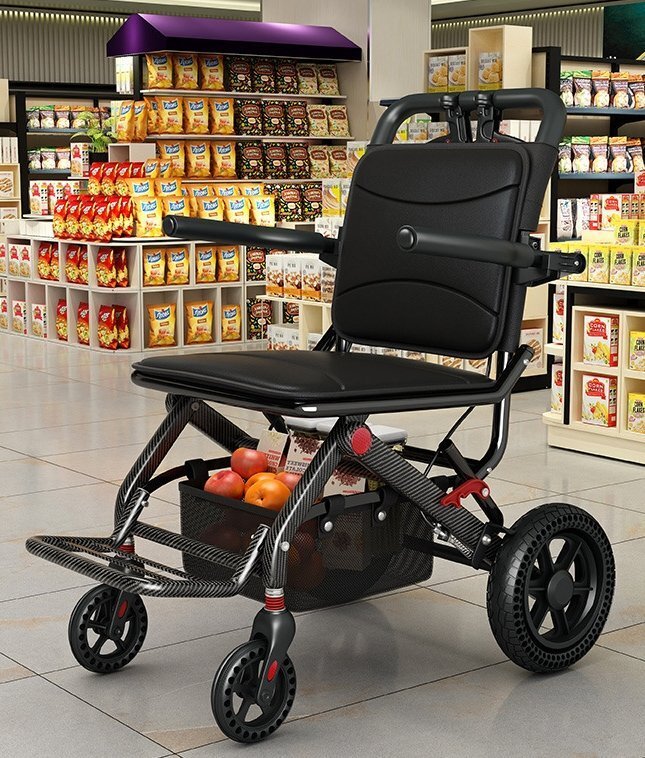 . человек Cart подставка . возможно складной приспособление для ходьбы покупка Cart пожилые люди 4 колесо переворачивание предотвращение нажать возможно стул 