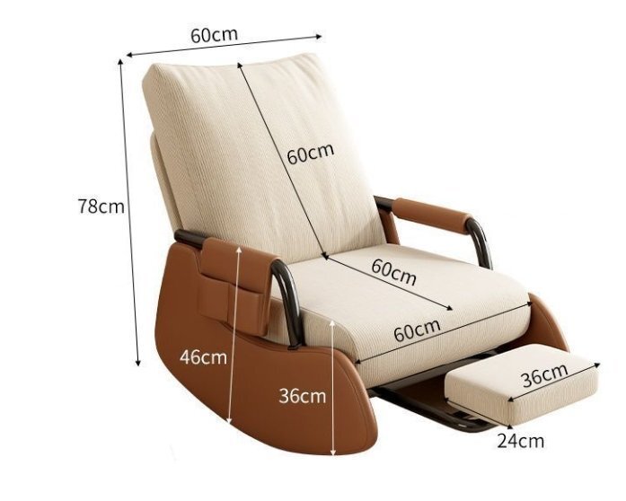 昼休みリクライニングチェアリクライニングチェア怠け者ソファ室内ベランダシングルソファ家庭用椅子リクライニングチェア_画像7