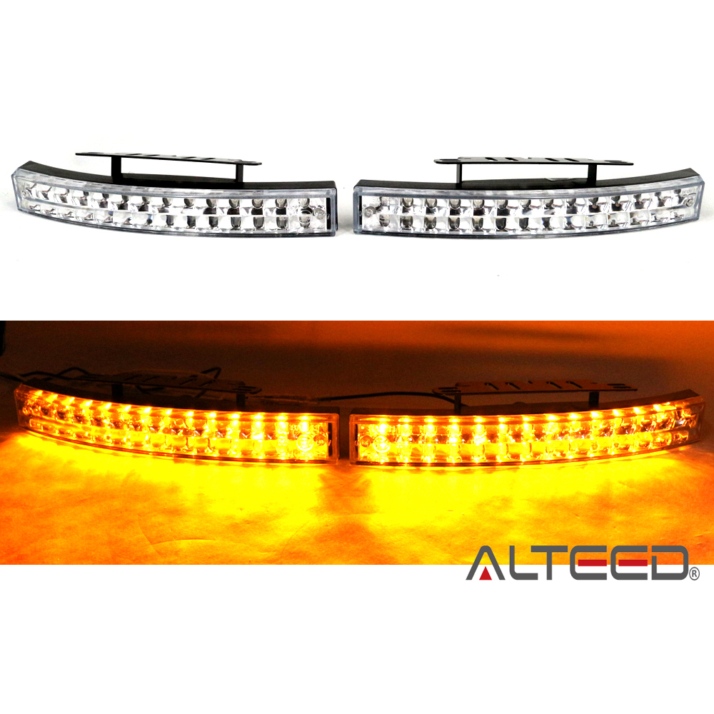 LEDデイライト/黄色/28灯２段カーブ仕様/ウインカー/ 12V24V対応_画像2