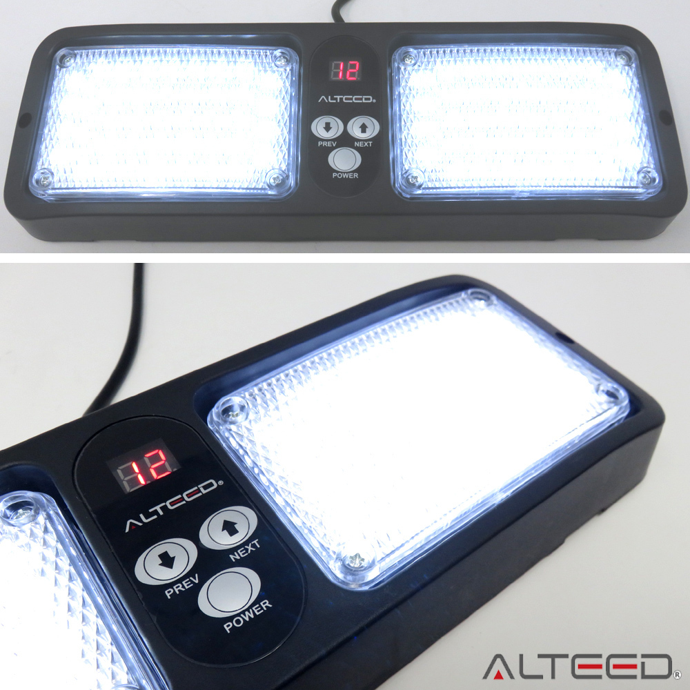 ALTEED/アルティード サンバイザー簡単装着/86LEDフラッシュライトバー/12V24V/白色_画像2