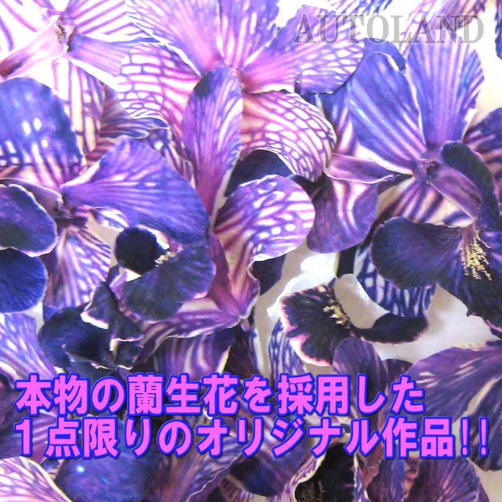 水中花ハンドルスピンナー/本物蘭生花/ステアリングノブ/紫色/細径_画像9