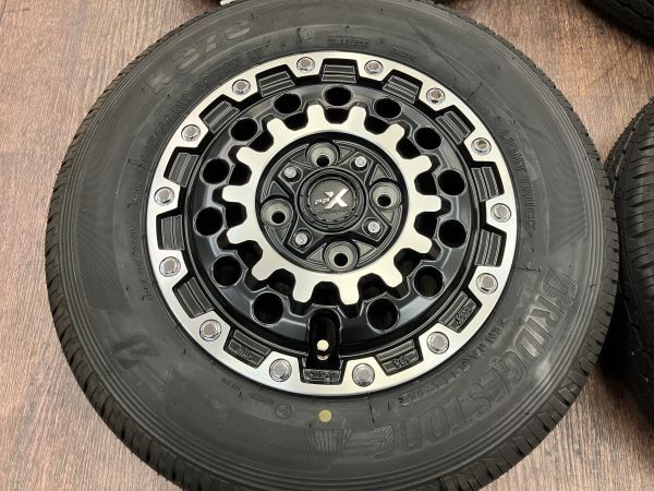 ◆1000円～ PPX GX14 12インチ 3.5J+45 100/4H ブリヂストン 145/80R12LT 新品付き!! 軽トラ/バン/アトレー/エブリィ/ハイゼット/N-VAN他_画像4