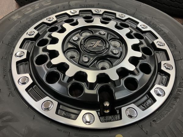 ◆1000円～ PPX GX14 12インチ 3.5J+45 100/4H ブリヂストン 145/80R12LT 新品付き!! 軽トラ/バン/アトレー/エブリィ/ハイゼット/N-VAN他_画像7