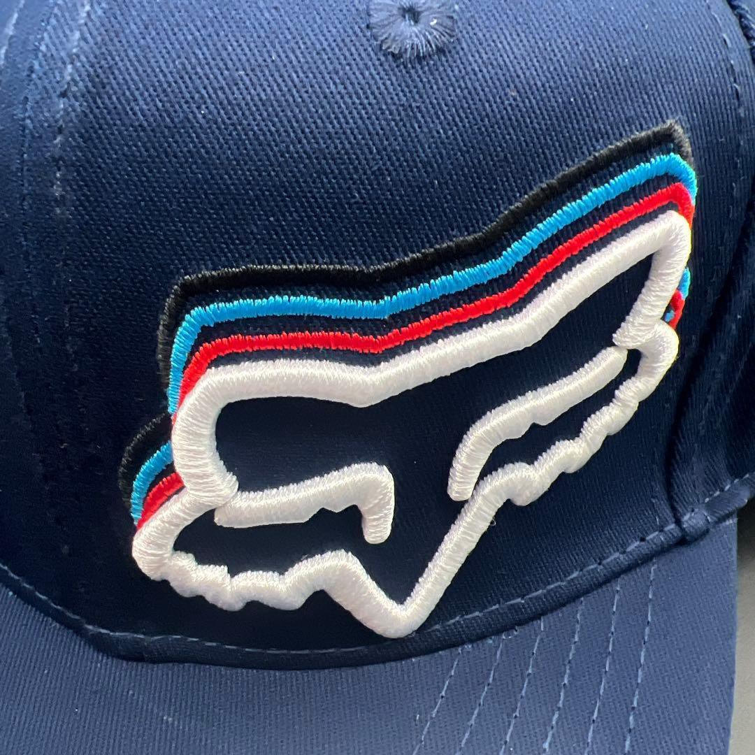 【新品/FOX】 YUPOONG製 スナップバックキャップ ネイビー モトクロス 送料無料 オフロード VMX BMX _画像4
