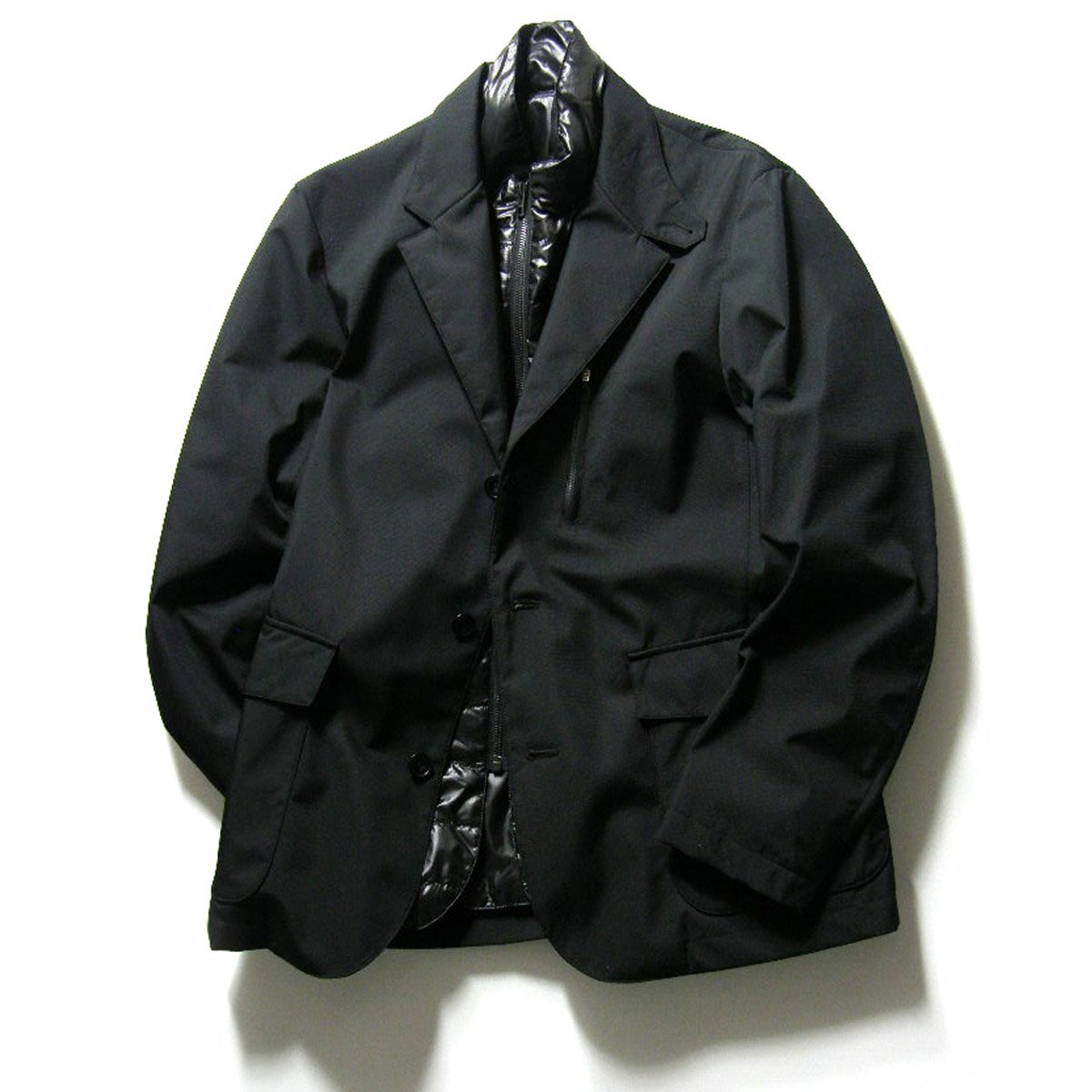 新品 gotairiku 五大陸 / 薄くて軽やかADS × TRANSFER 究極のダウン / ダウンライナー / 秋冬春 / ジャケット / L / 黒 ブラック 310360_画像1