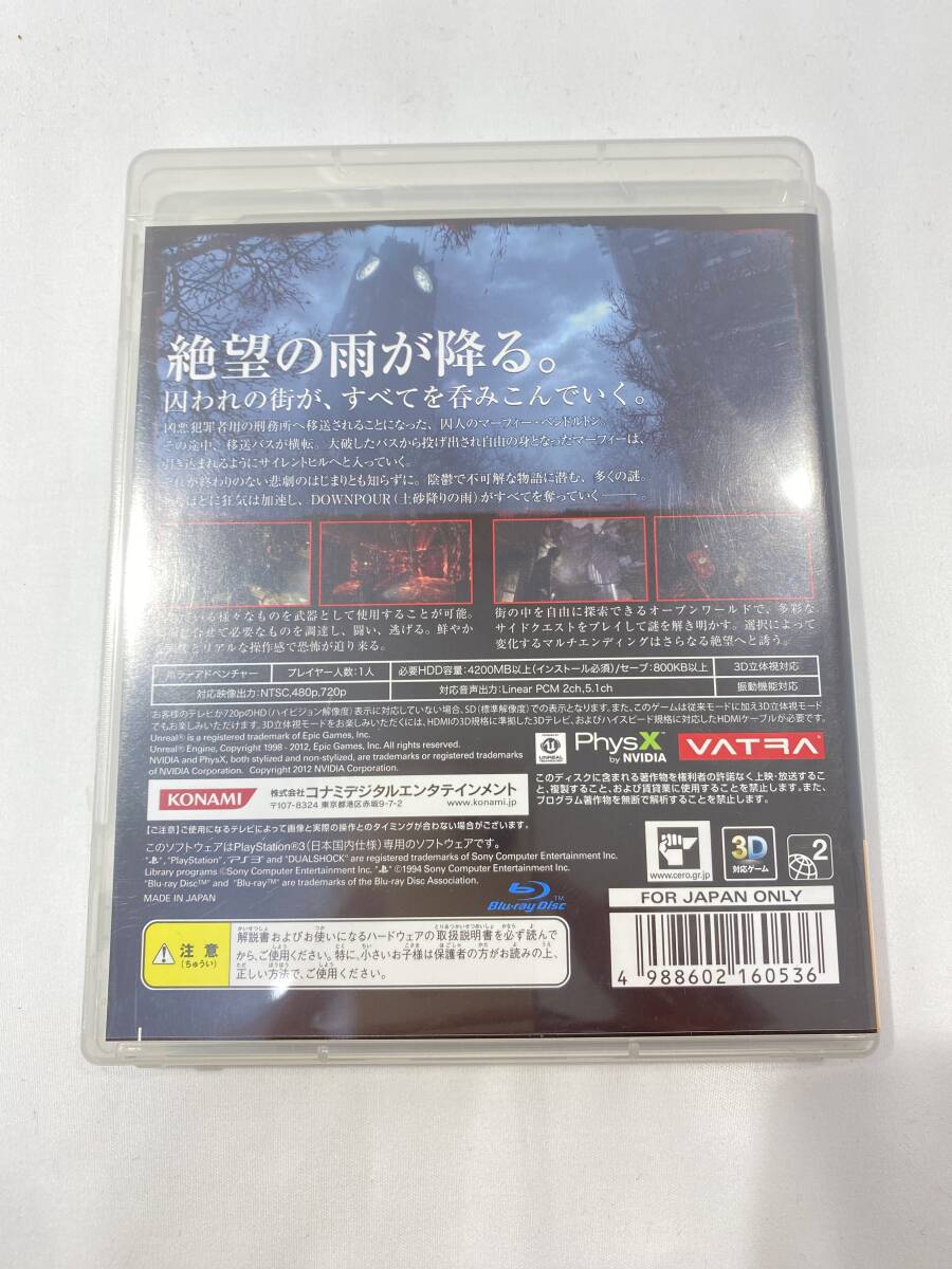 1円スタート 中古品 動作品 PS3ソフト SILENT HILL DOWNPOUR サイレントヒル ダウンプア プレイステーション3 ソフト レトロゲーム_画像2