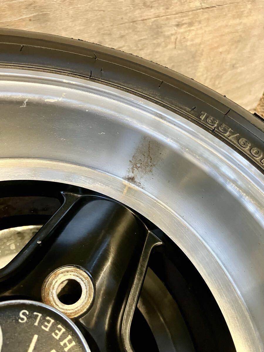 REVOLUTION レボリューション 12インチ 6J +3 pcd101.65 ホイール 165\60r12 タイヤ付き 4本 ローバーミニ_画像8