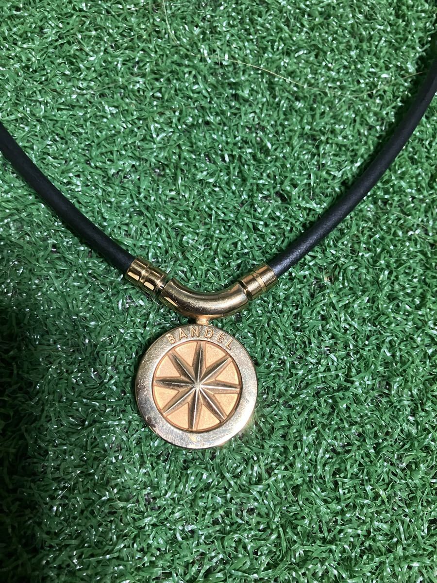  несколько раз использование превосходный товар van Dell /BANDEL earth /Earth 51cm магнитное колье Black×Gold черный × Gold здравоохранение мужской 