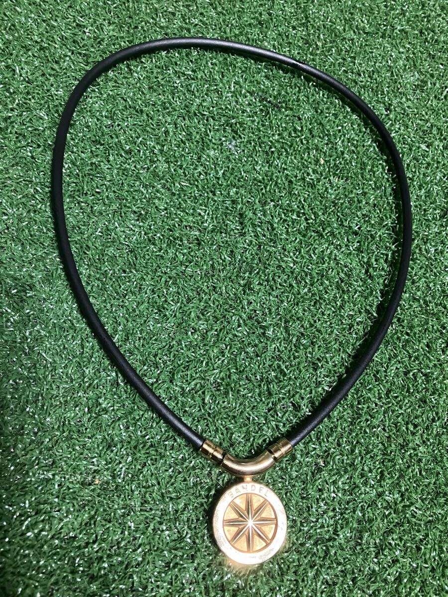  несколько раз использование превосходный товар van Dell /BANDEL earth /Earth 51cm магнитное колье Black×Gold черный × Gold здравоохранение мужской 