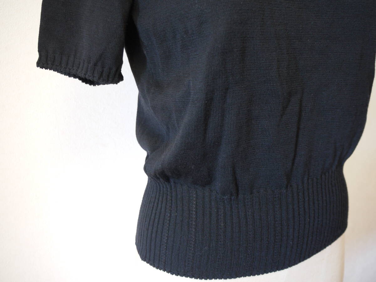 Leilian レリアン ハイネック半袖ニット ブラック ９ 美品_画像3