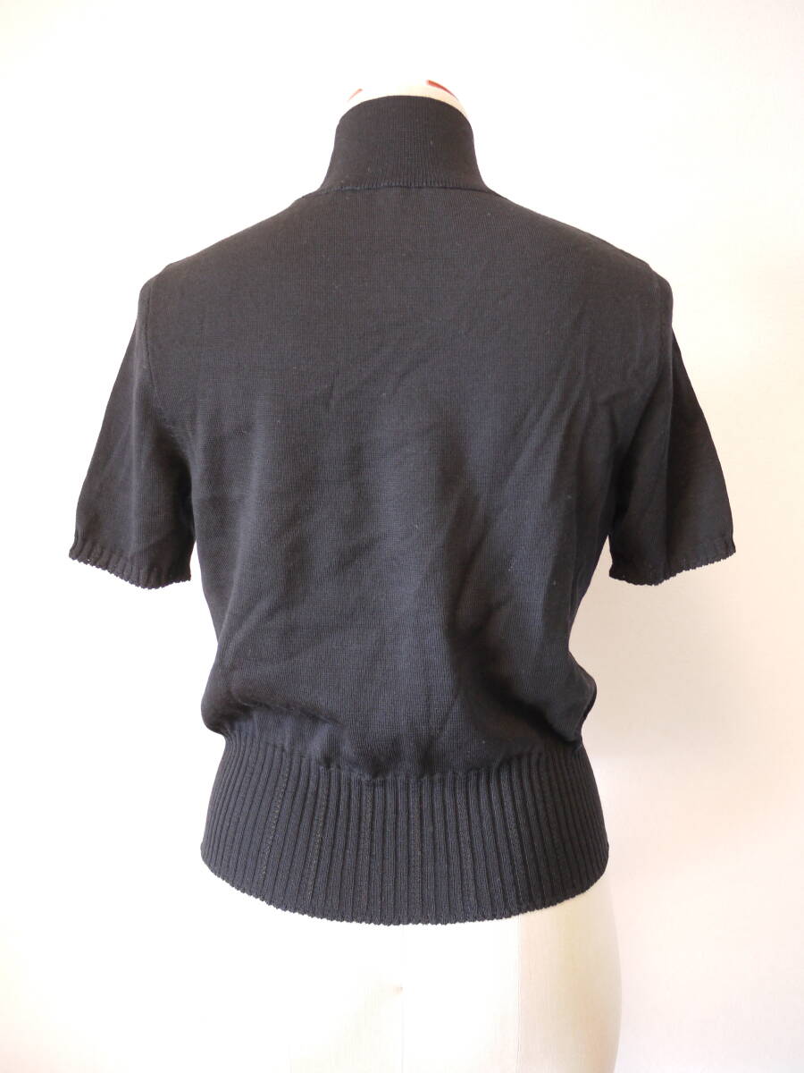 Leilian レリアン ハイネック半袖ニット ブラック ９ 美品_画像5