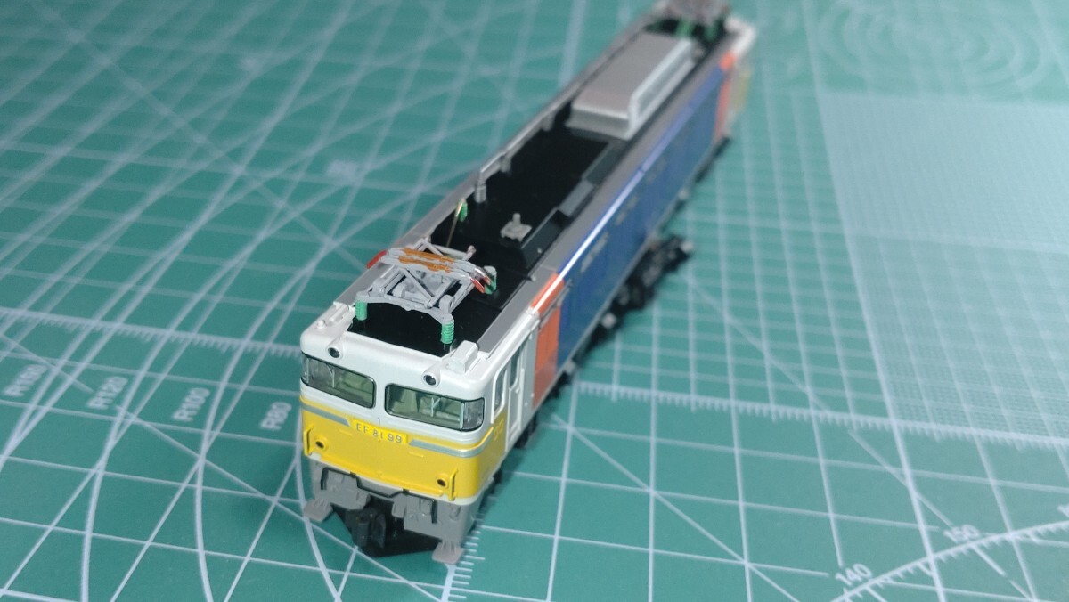 TOMIX 9127　EF81 カシオペア色　加工品_画像3