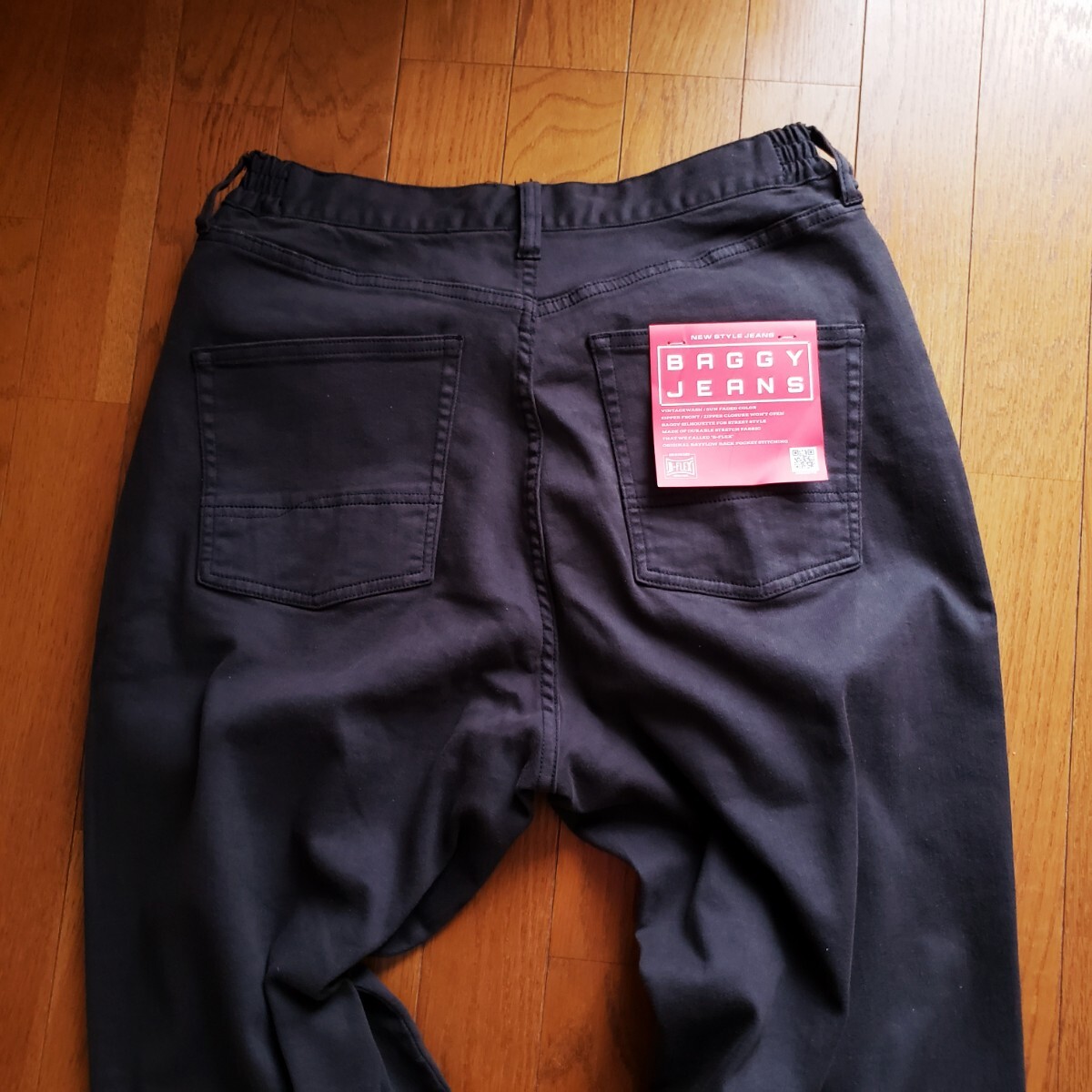 【新品】BAYFLOW Lサイズ B-FLEX セミワイドパンツ ストレッチ チャコール ベイフロー リラックスシルエット_画像9