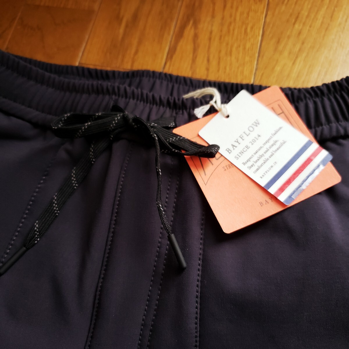 【新品】BAYFLOW Lサイズ 裏フリース ジョガーパンツ ネイビー ウォッシャブル ジョグパンツ ベイフロー イージーパンツ 冬_画像4