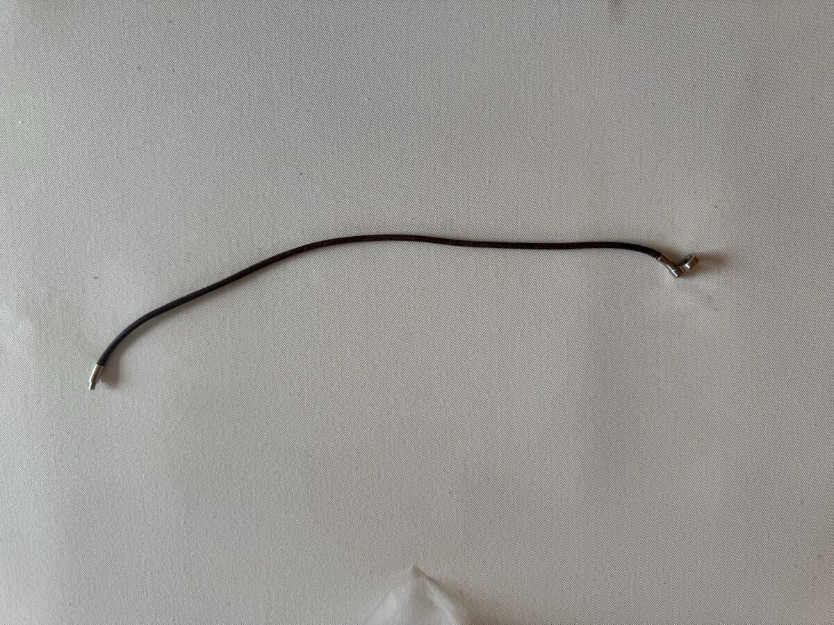 HERMES Hermes kite короткое колье колье Brown серебряный металлические принадлежности кожа 