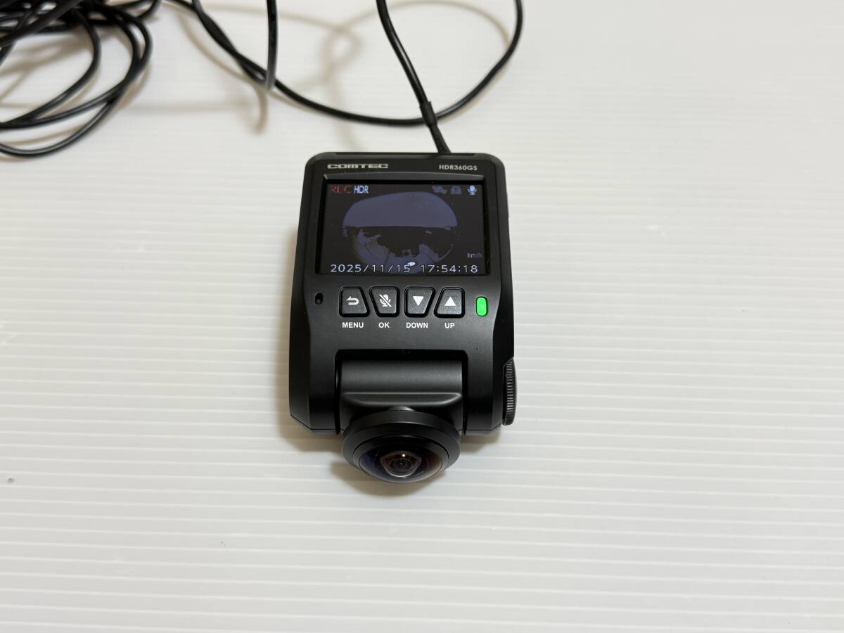 305 360度 コムテック COMTEC HDR360GS ドラレコ ドライブレコーダー 送料600円_画像2