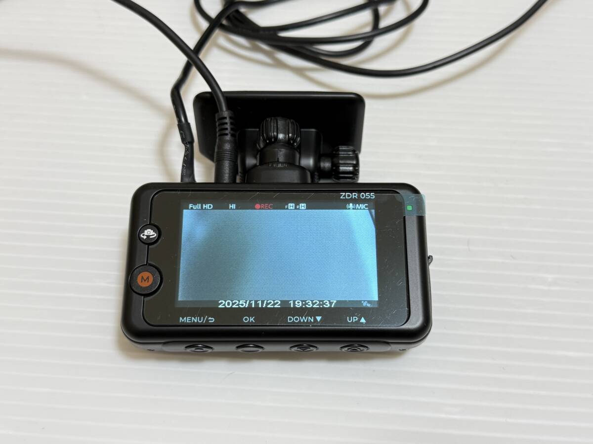 439 前後カメラ コムテック COMTEC ZDR-055 ドラレコ ドライブレコーダー 送料600円_画像3
