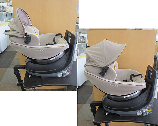 Combi クルムーヴ コンパクト チャイルドシート CG-UIG エッグショック tete a tete ISOFIX対応 ベージュ 360℃　札幌 北20条店_画像2