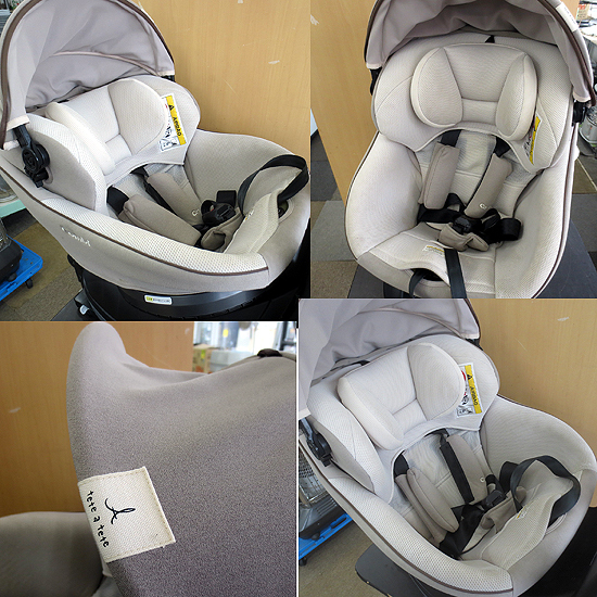 Combi クルムーヴ コンパクト チャイルドシート CG-UIG エッグショック tete a tete ISOFIX対応 ベージュ 360℃　札幌 北20条店_画像3