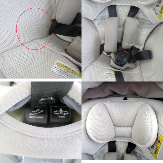 Combi クルムーヴ コンパクト チャイルドシート CG-UIG エッグショック tete a tete ISOFIX対応 ベージュ 360℃　札幌 北20条店_画像4