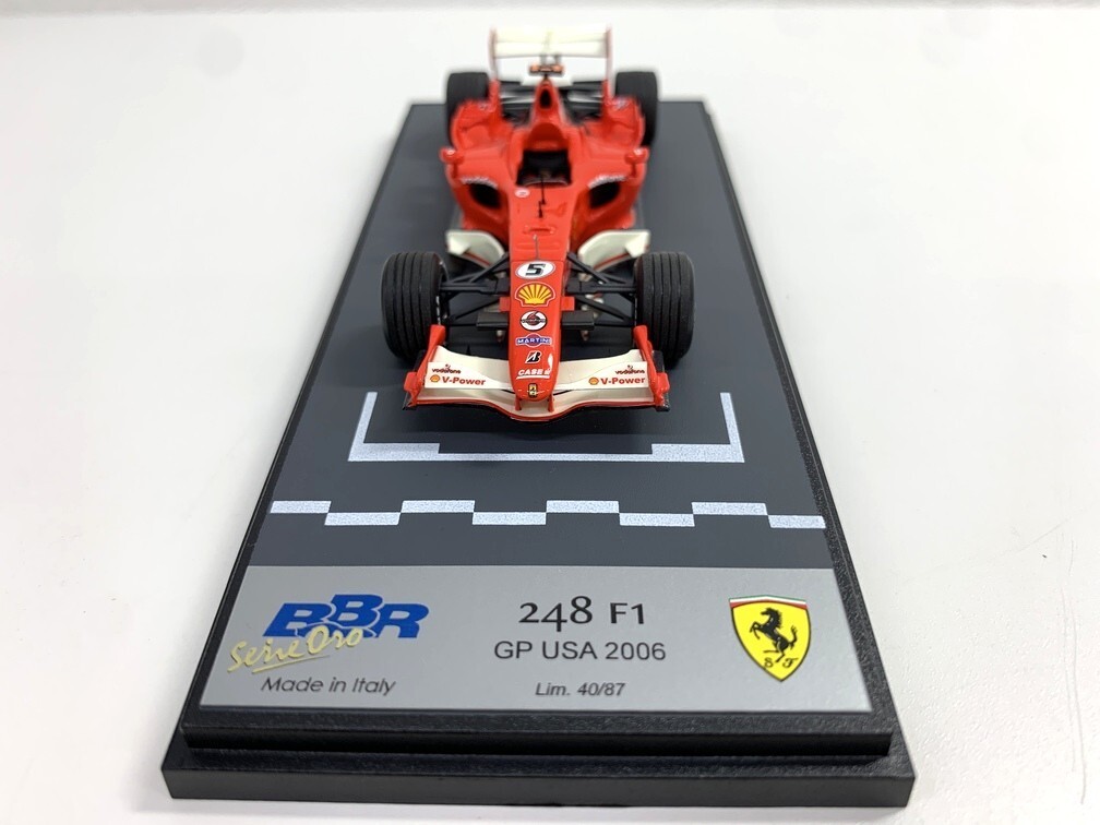 BBR Ferrari FERRARI F248 F1 GP USA 2006 BG314 ограничение 40/87 оттенок красного [ б/у ] с коробкой миникар коллекция GIN56381
