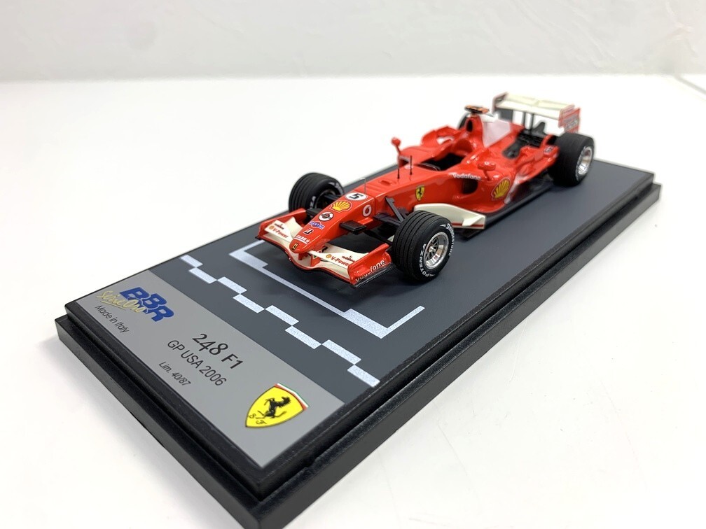 BBR Ferrari FERRARI F248 F1 GP USA 2006 BG314 ограничение 40/87 оттенок красного [ б/у ] с коробкой миникар коллекция GIN56381