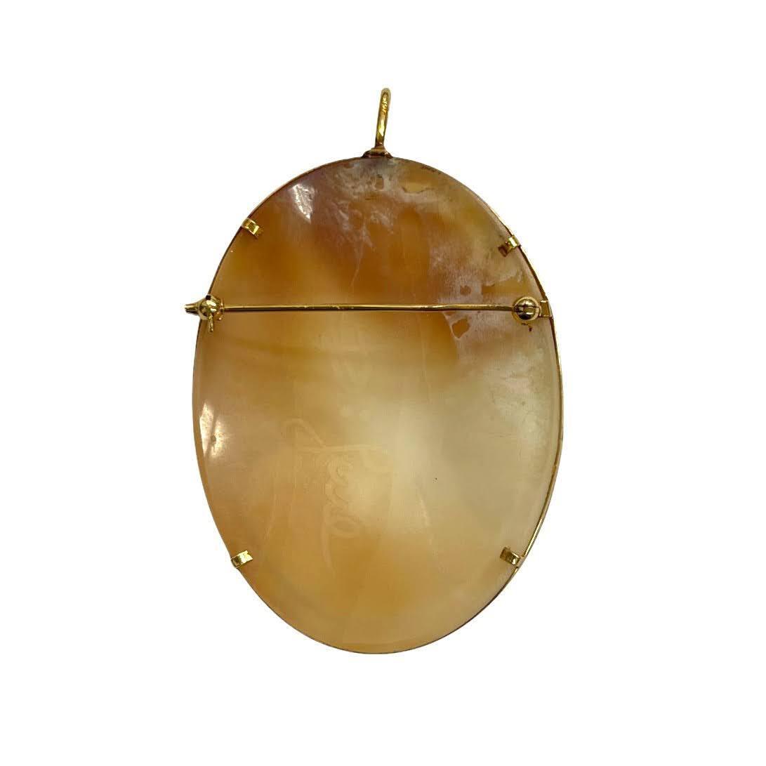 * б/у товар * камея брошь подвеска с цепью K18 печать есть полная масса 12.86g аксессуары женский Vintage (SMR14484)