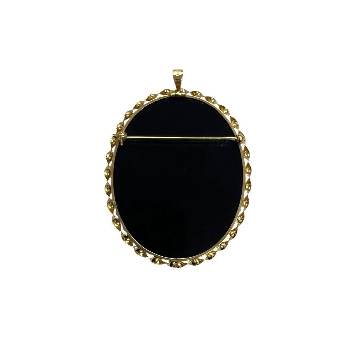 * б/у товар * камея брошь подвеска с цепью K18 печать есть полная масса 21.8g аксессуары женский Vintage (SMR14777)