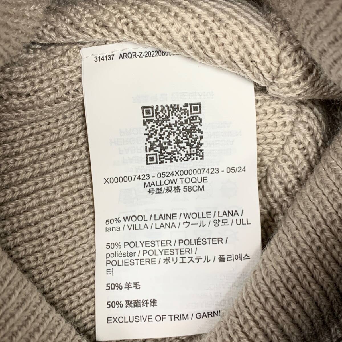 ◆未使用品◆ アークテリクス ARC'TERYX ニットキャップ マロウ トーク X000007423 タグ付 ベージュ系 One Size ユニセックス V100964NA_画像3