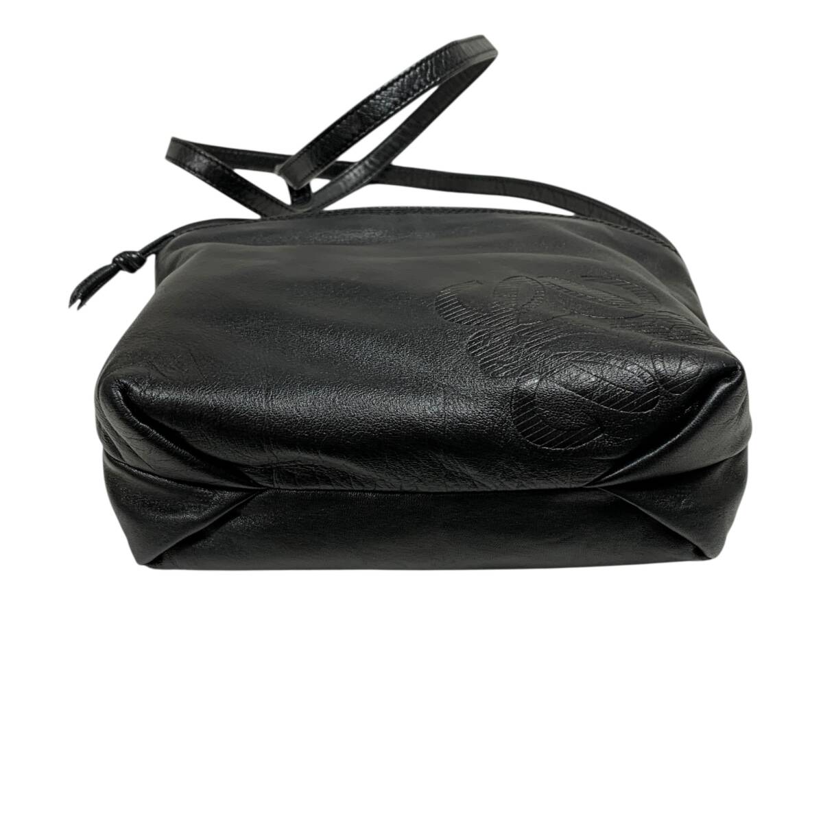 LOEWE ロエベ ナッパレザー ショルダーバッグ アナグラム ブラック 斜め掛け レディース 本体のみ ◆中古品◆ V100994NR_画像6