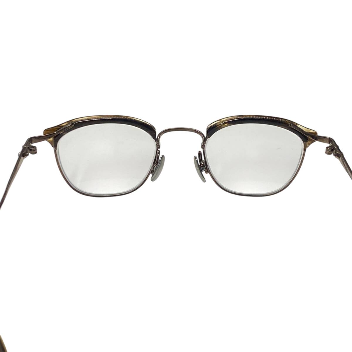 【中古品】金子眼鏡 S925-DEC 度入り メガネフレーム 47□22-137 アイウェア ケース付き A100835RD_画像6