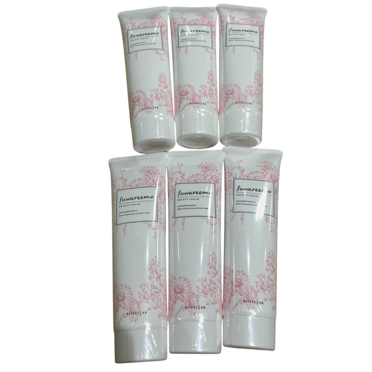 ■未使用■fuwareemo フワリーモ ボディマッサージクリーム エラスチン+ヒアルロン酸+セラミド 100g 保湿クリーム ×6本 ZAH6548ZC_画像2