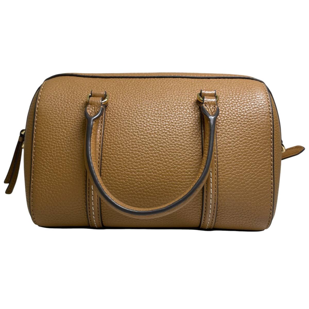 【美品】TORY BURCH/トリーバーチ 2WAY ミニボストン ショルダーバッグ キャメル系 レディース鞄(SME14233)_画像2