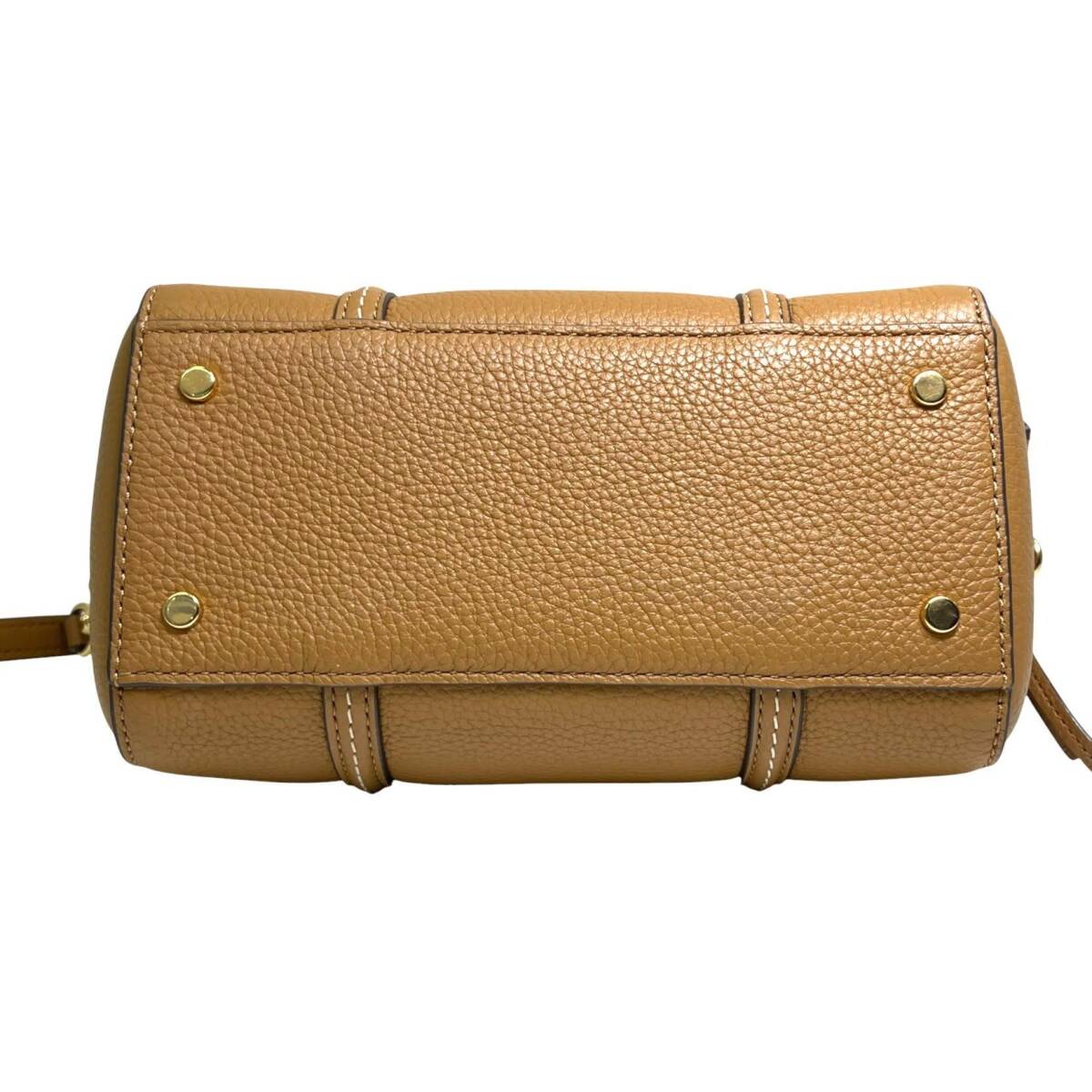 【美品】TORY BURCH/トリーバーチ 2WAY ミニボストン ショルダーバッグ キャメル系 レディース鞄(SME14233)_画像6