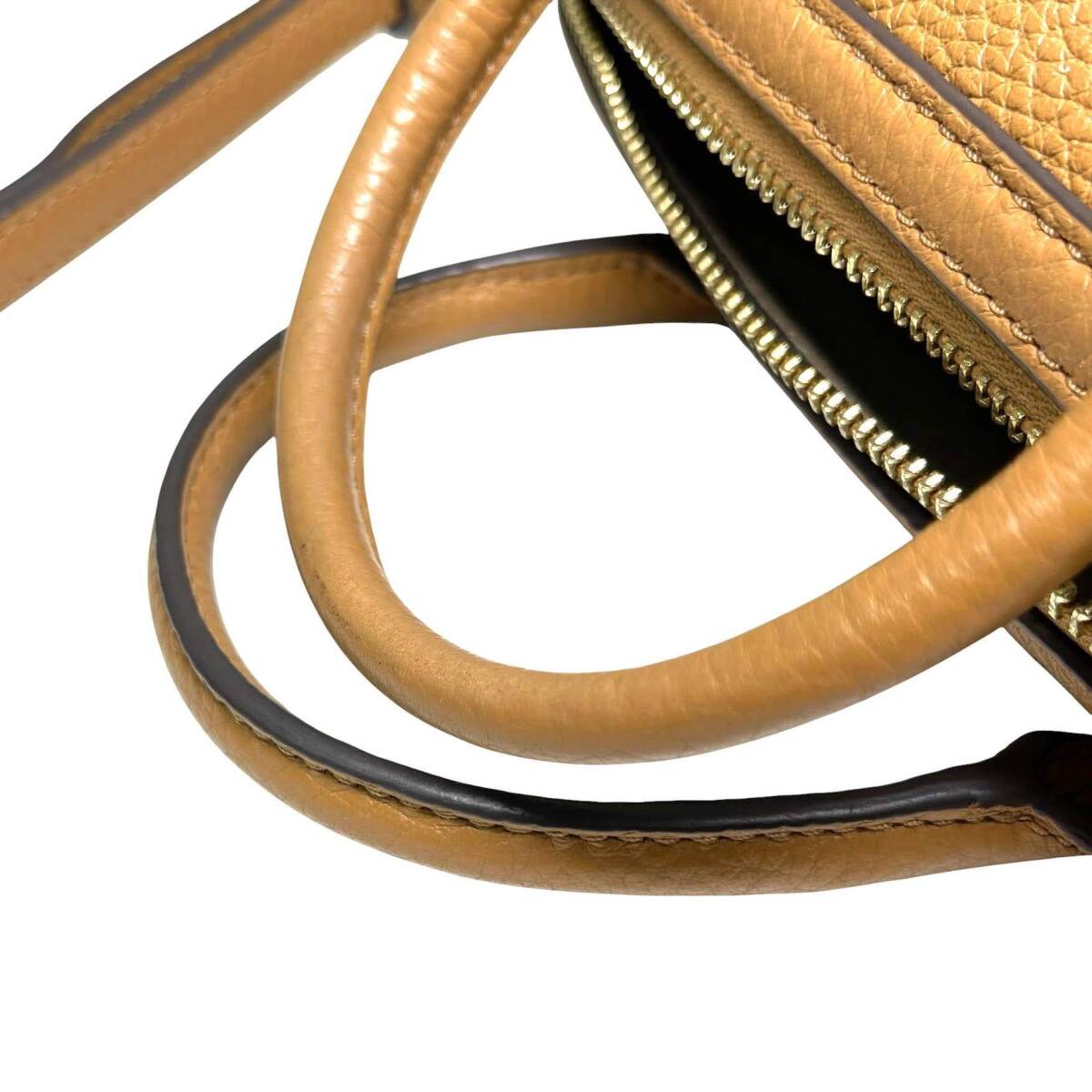 【美品】TORY BURCH/トリーバーチ 2WAY ミニボストン ショルダーバッグ キャメル系 レディース鞄(SME14233)_画像9