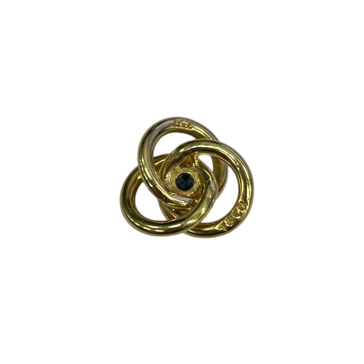 ◎中古品◎ Tiffany&CO. ティファニー 750 イエローゴールド サファイア ペンダントトップ レディース 石付き coHM6172COA_画像2