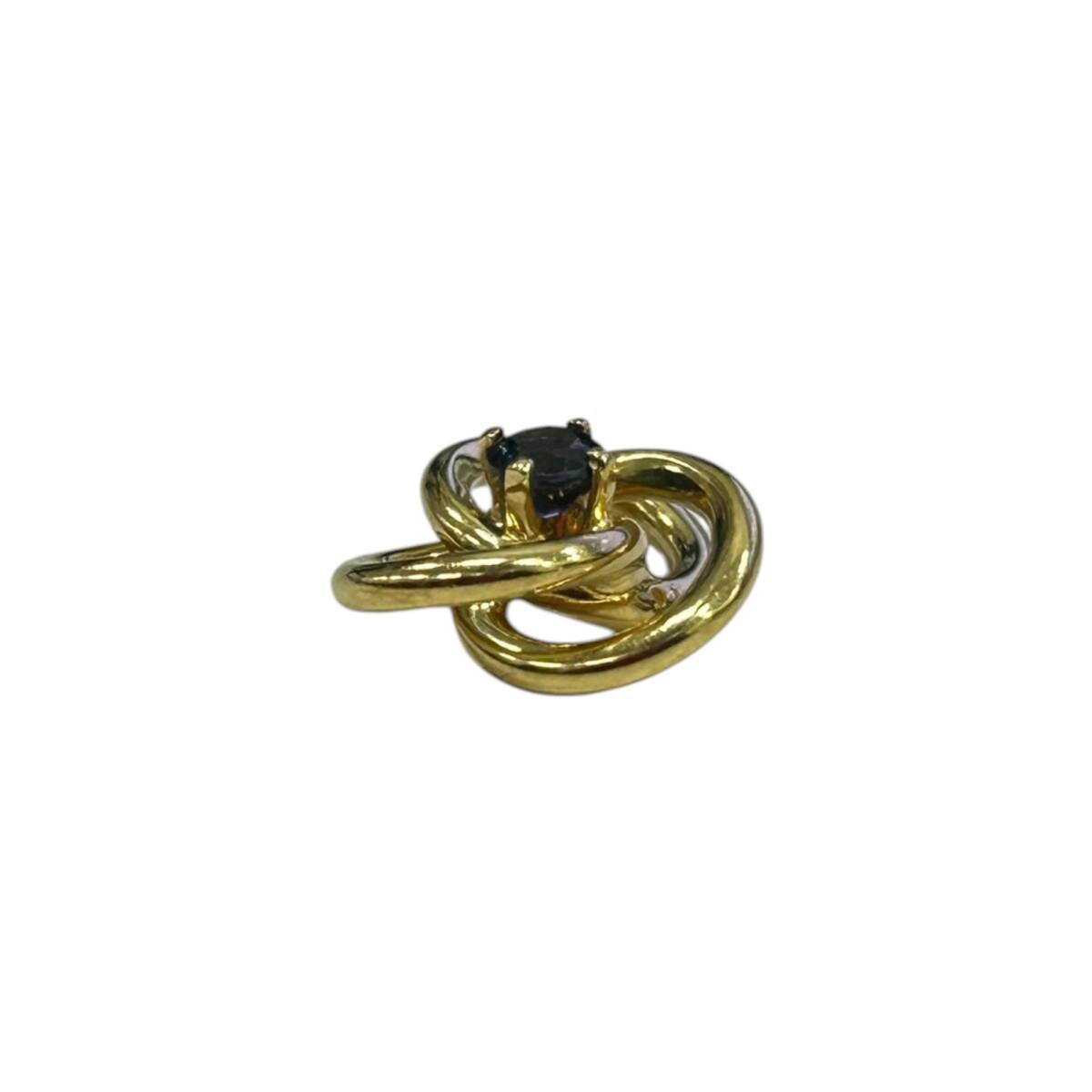 ◎中古品◎ Tiffany&CO. ティファニー 750 イエローゴールド サファイア ペンダントトップ レディース 石付き coHM6172COA_画像3