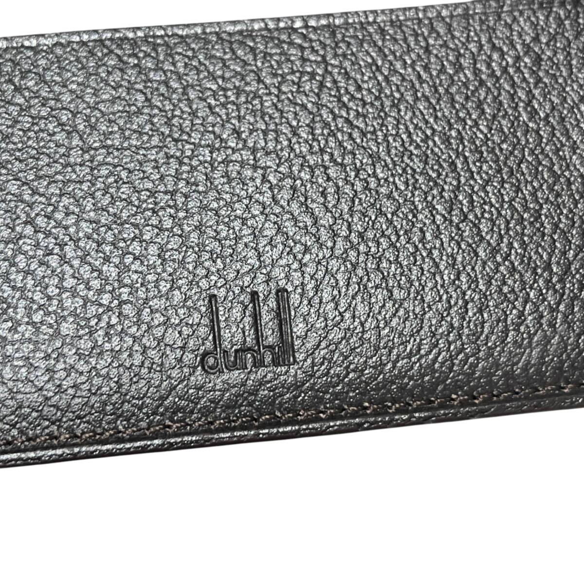 dunhill ダンヒル PVC×レザー 二つ折り 財布 ウォレット 札入れ カード入れ メンズ ブラック ■中古品■ ZAH658ZD_画像4